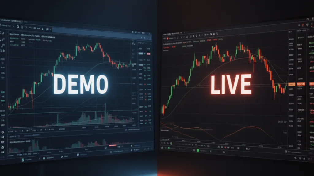Icon FX demo vs live account comparison on MT4